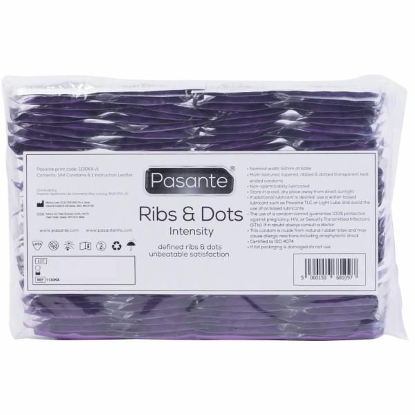 Pasante Ribs & Dots Intensity Condooms - 144 stuks