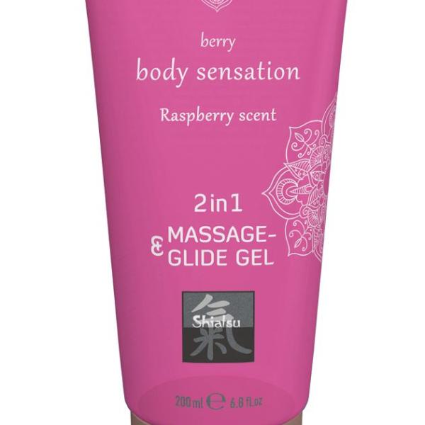 Massage- & Glide Gel 2 in 1 - Framboos