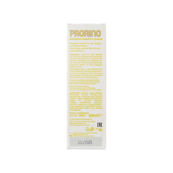 HOT - PRORINO Sensitive Anal Comfort Cream - 100 ml