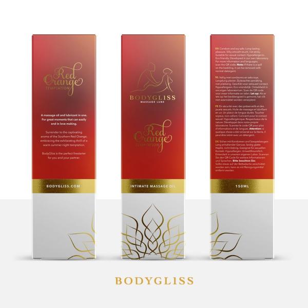 BodyGliss - Massage Olie En Glijmiddel in 1 Rode Sinaasappel - 150 ml