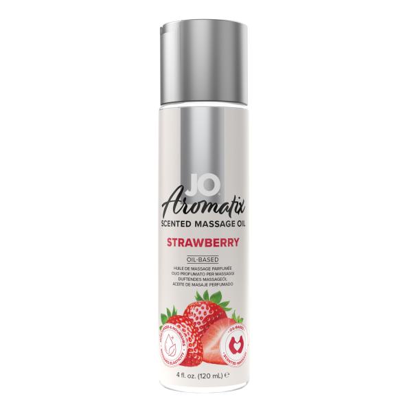 JO - Aromatix Scented Massage Oil Aardbei - 120 ml