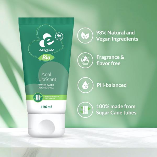 EasyGlide - Bio & Natural Glijmiddel op Waterbasis Anaal - 100 ml